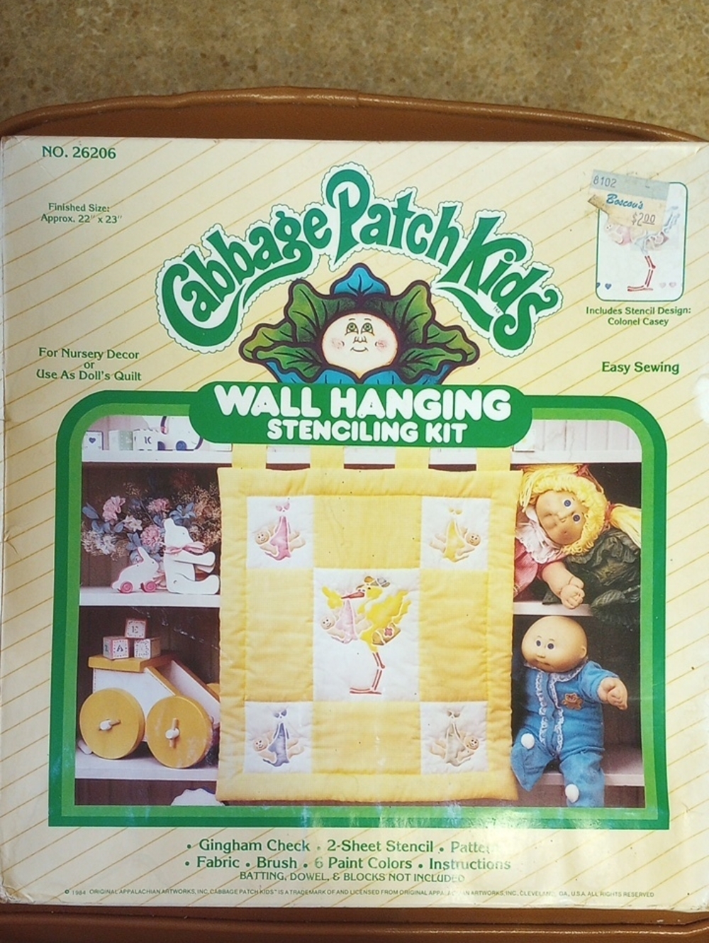 Cabbage Patch Kids Vintage Wall Hanging Stenciling Kit #26206 in Box, As-Is